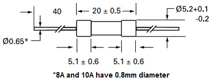 Chart - Littelfuse 215S & 215SP Time-Lag Axial Lead Fuses