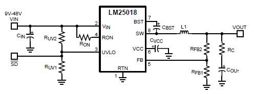 Texas Instruments LM25017/8/9 48V Step-Down Regulators