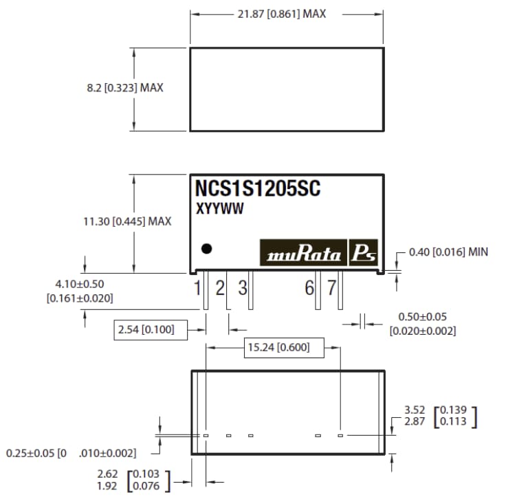 Murata Power Solutions NCS1 1W Isolated Single-Output DC/DC Converters