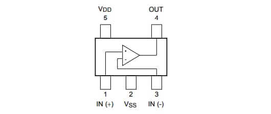 Mechanical Drawing - Toshiba TC75S67TU Ultra Low Noise Operational Amplifier