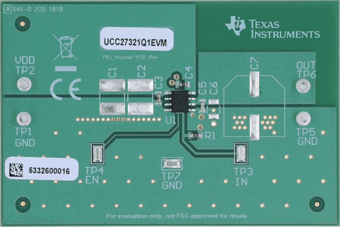 Mechanical Drawing - Texas Instruments UCC2732xQ1EVM Evaluation Modules (EVMs)
