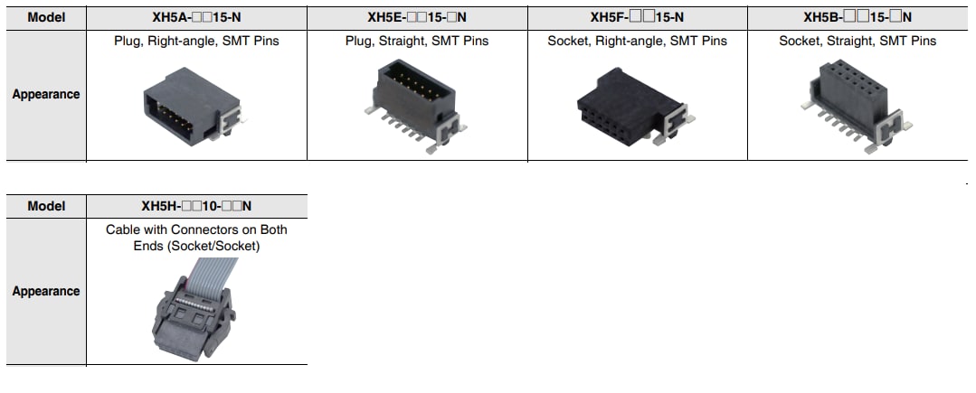 Omron Electronics XH5-N Half-Pitch SMT Connectors