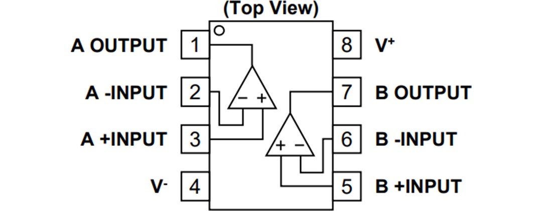 Mechanical Drawing - Nisshinbo NJU7066 Dual-Channel CMOS Op Amp