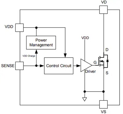 Block Diagram - Monolithic Power Systems (MPS) MP6919 Fast Turn-off Intelligent Rectifier