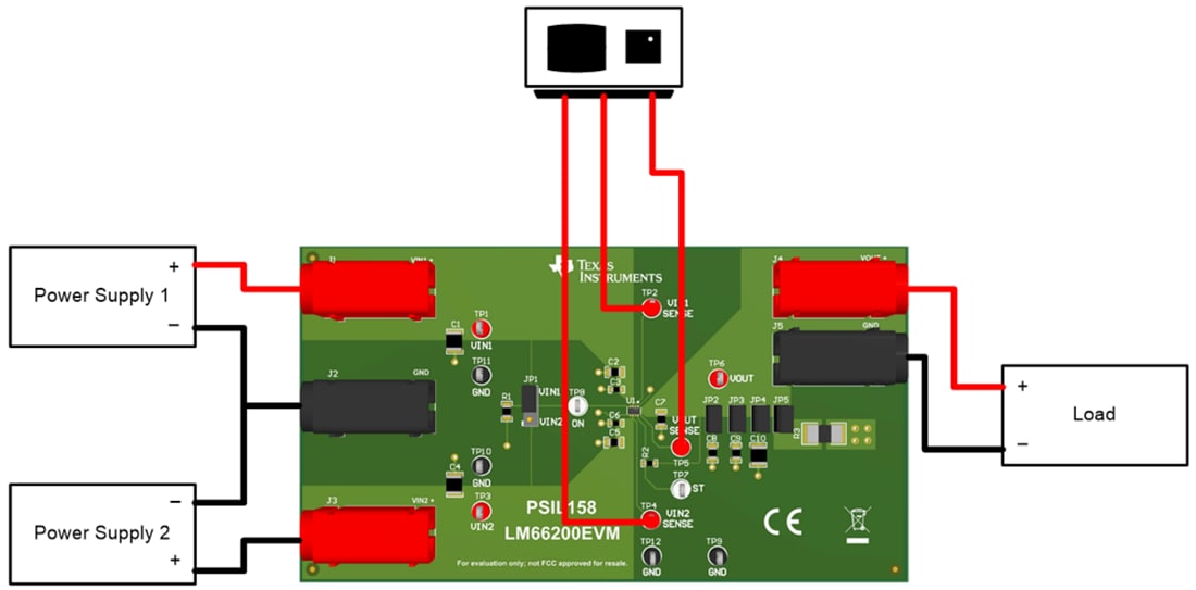 Mechanical Drawing - Texas Instruments LM66200EVM Ideal Diode Evaluation Module