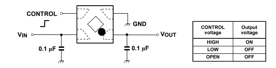 Application Circuit Diagram - Toshiba TCR2EN 200mA Low Dropout Regulators