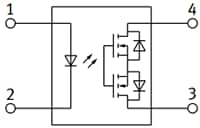 Schematic - Panasonic Industrial Devices AQY215S SOP4 PhotoMOS®