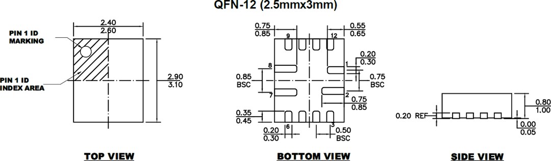 Mechanical Drawing - Monolithic Power Systems (MPS) MP4572 Switching Voltage Regulator