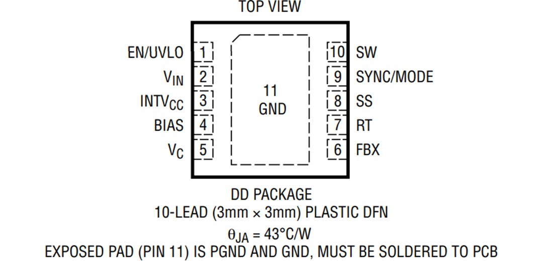 Mechanical Drawing - Analog Devices Inc. LT8333 Current-Mode DC-DC Converter