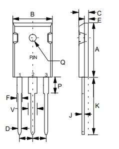 Mechanical Drawing - Micro Commercial Components (MCC) 1200V SiC N-Channel MOSFET