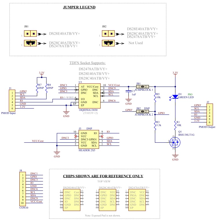 Schematic - Analog Devices / Maxim Integrated DS2478 Evaluation Kit