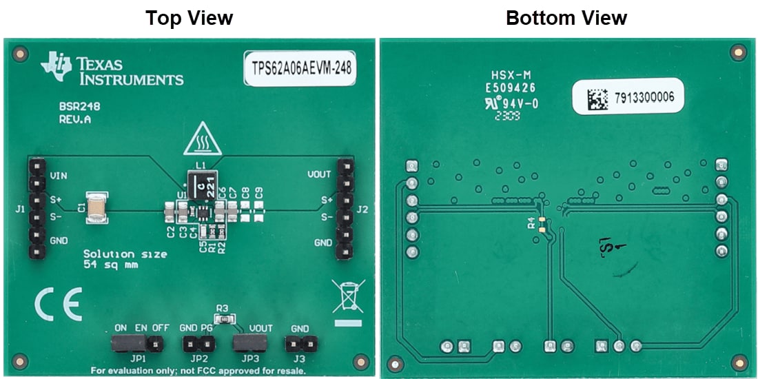 Mechanical Drawing - Texas Instruments TPS62A06AEVM-248 Converter Evaluation Module