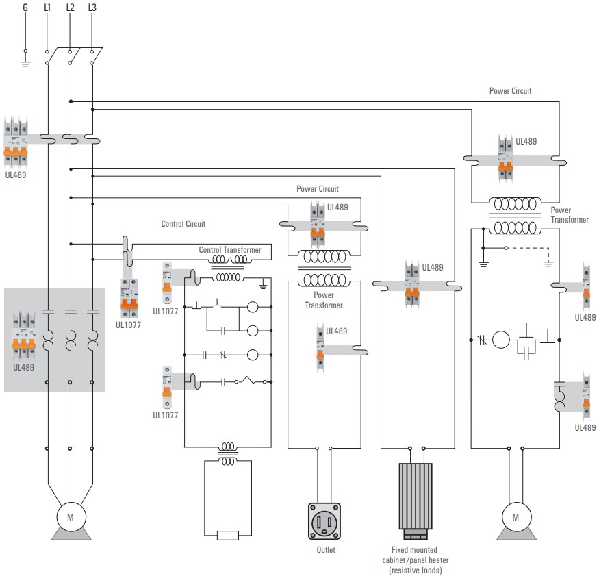 Schematic - Weidmuller MCB AC/DC Series Circuit Breakers