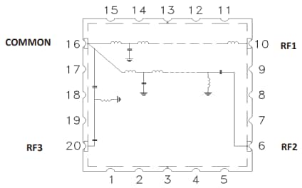Mini-Circuits TPLX-E3000+ Lumped LC Surface Mount Triplexer