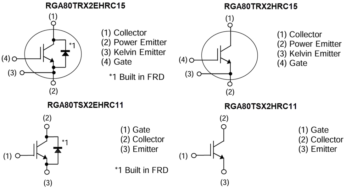 Schematic - ROHM Semiconductor RGA80Tx 1200V Field Stop Trench IGBTs