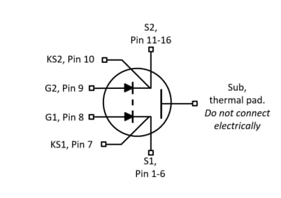 Schematic - Infineon Technologies CoolGaN™ 650V G5 Bi-Directional Switches (BDS)