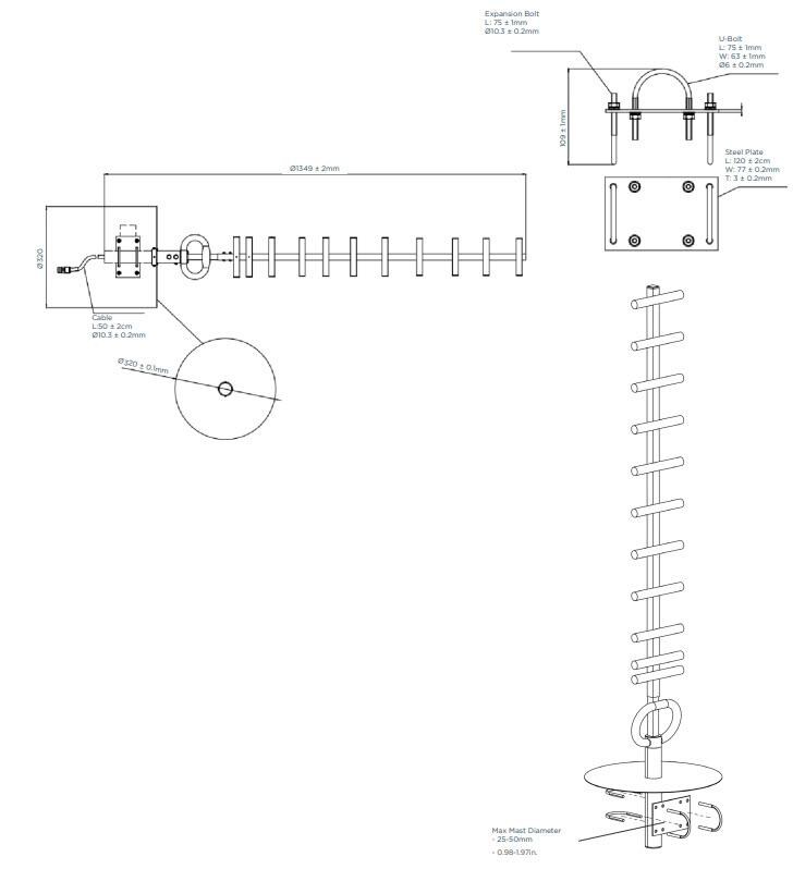 Mechanical Drawing - TE Connectivity Infrastructure Antennas